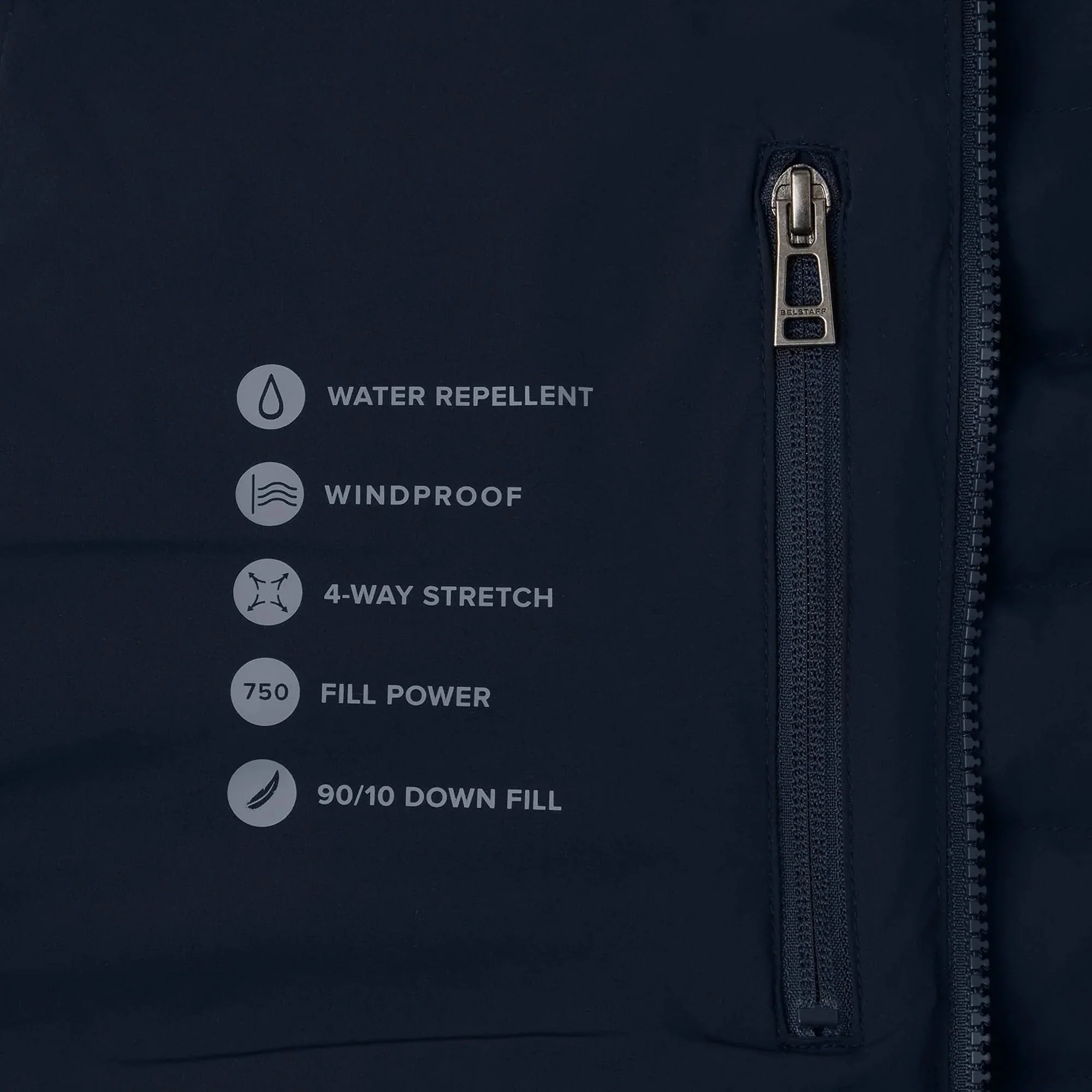 BELSTAFF Chassis Gilet in Dark Ink - Image 4