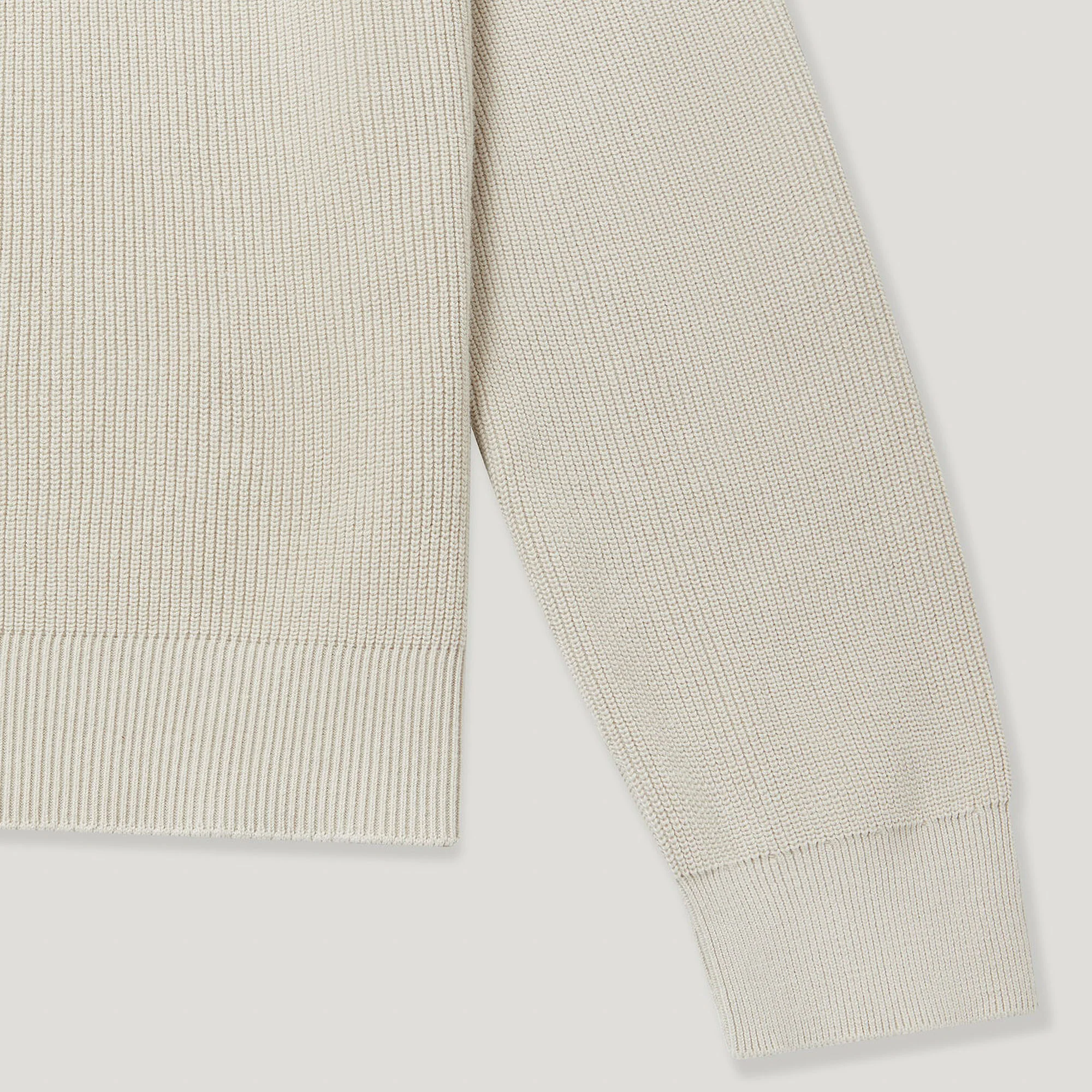 BELSTAFF Commander Quarter Zip Jumper in Silver Birch - Image 6