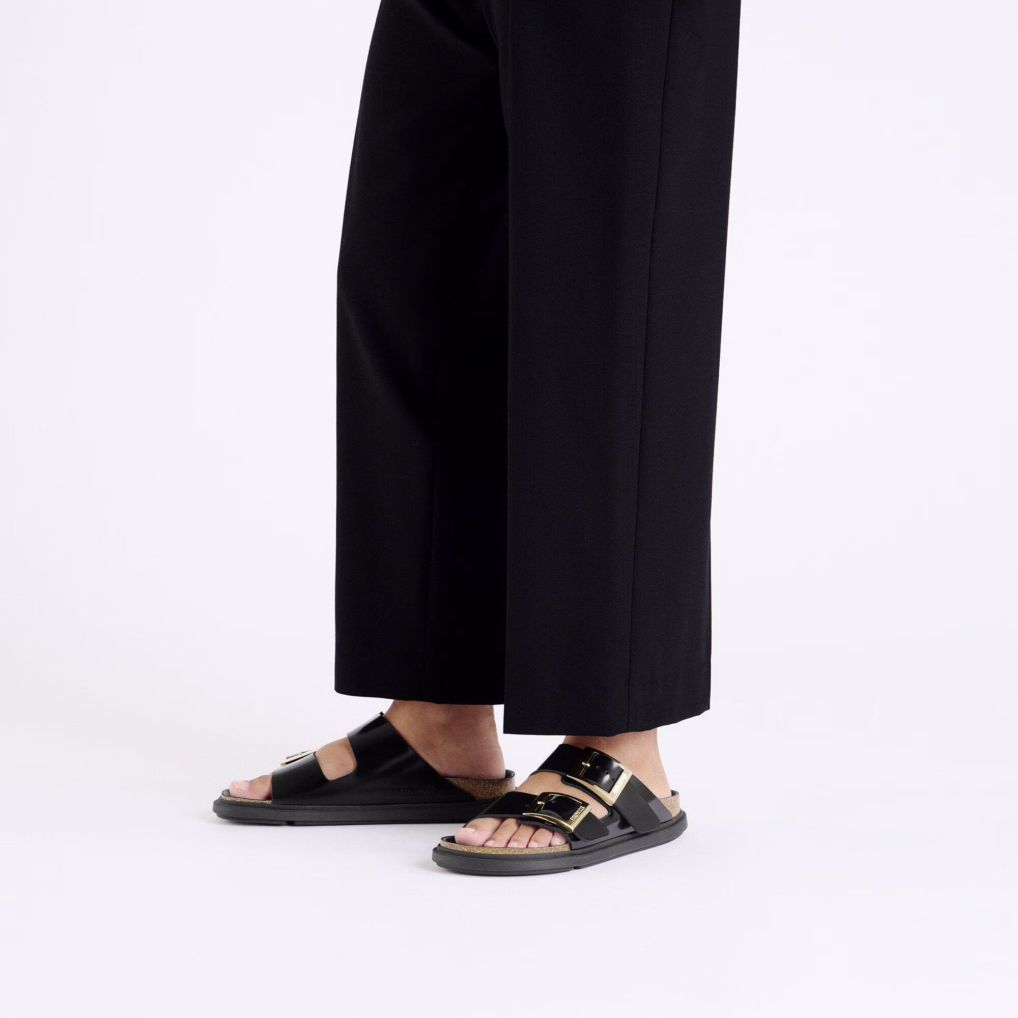 BIRKENSTOCK Arizona Droplet Buckle Sandals in High Shine Black - Image 4