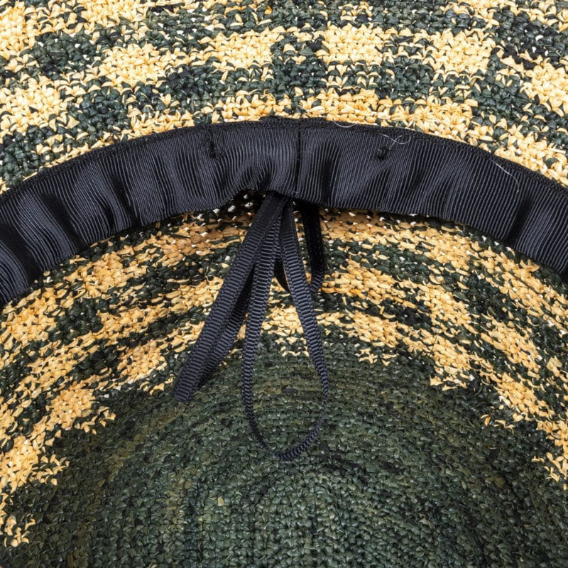 TRAVAUX EN COURS Bob Raffia Hat in Army - Image 5