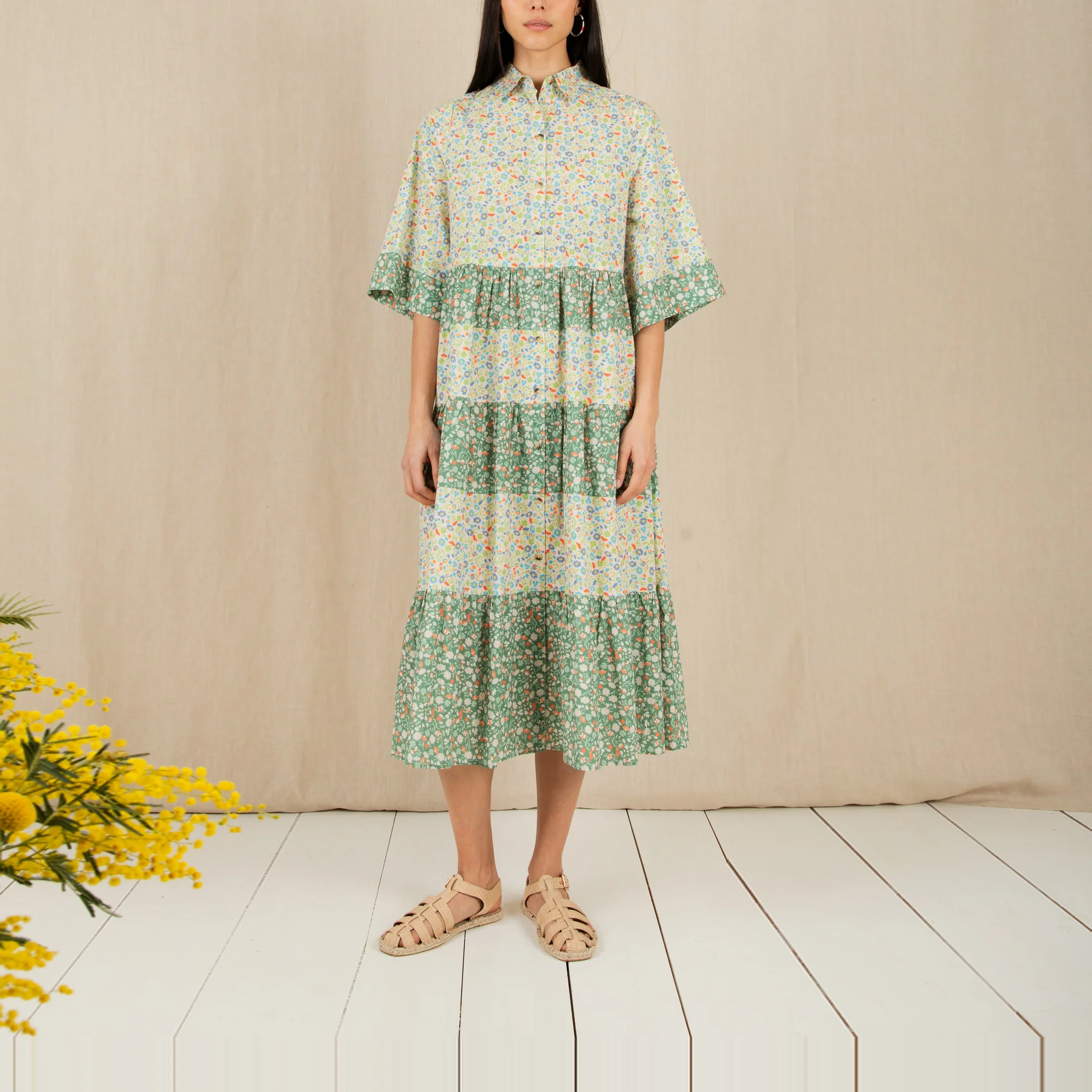 BONTE Vada Dress in Spring Greens - Image 3
