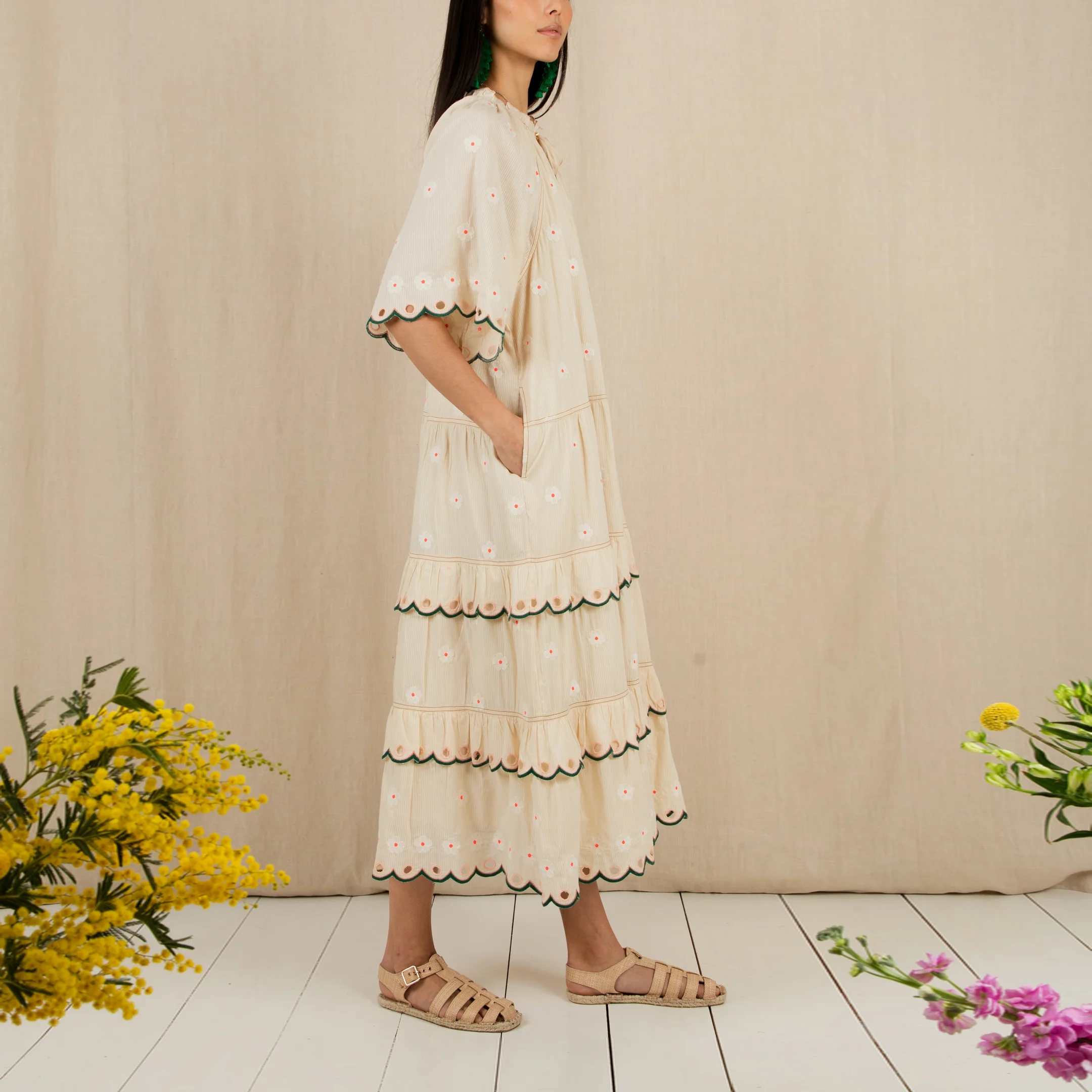 BONTE Winona Dress in Ecru/Multi - Image 6
