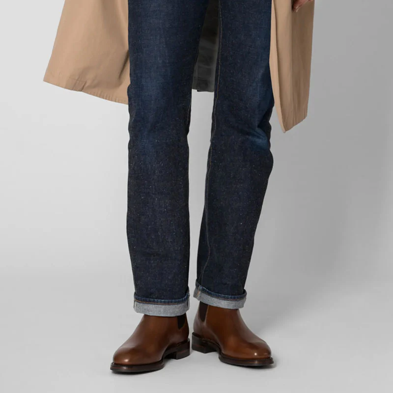 LOAKE Chatsworth Waxed Chelsea Boots in Dainite Brown - Image 4