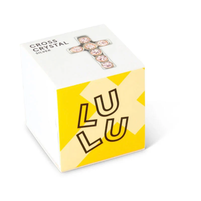 LULU COPENHAGEN Cross Crystal Earring in Silver - Image 5