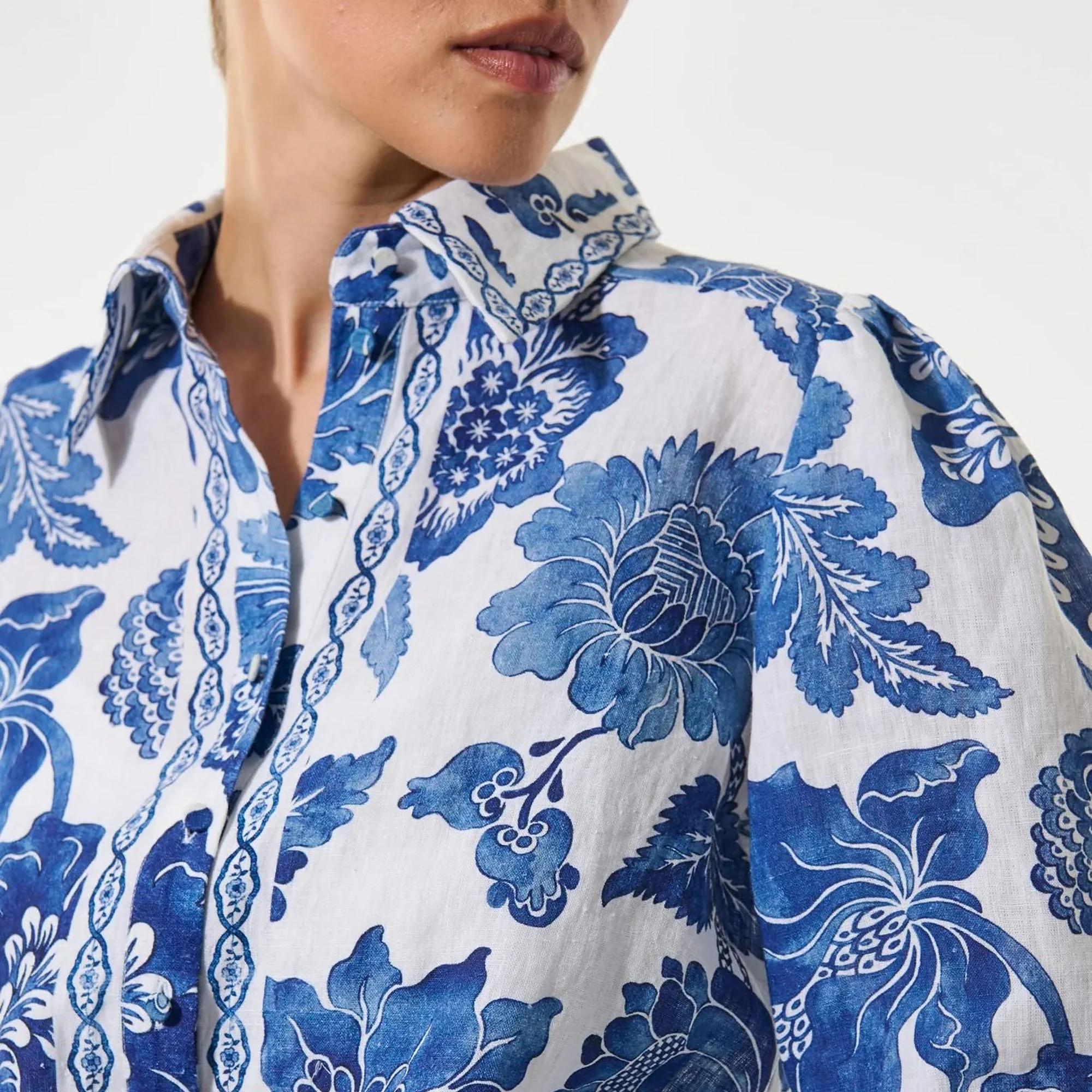 DEA KUDIBAL SiomaDEA NS Shirt with Balloon Sleeves in Blossoming - Image 4