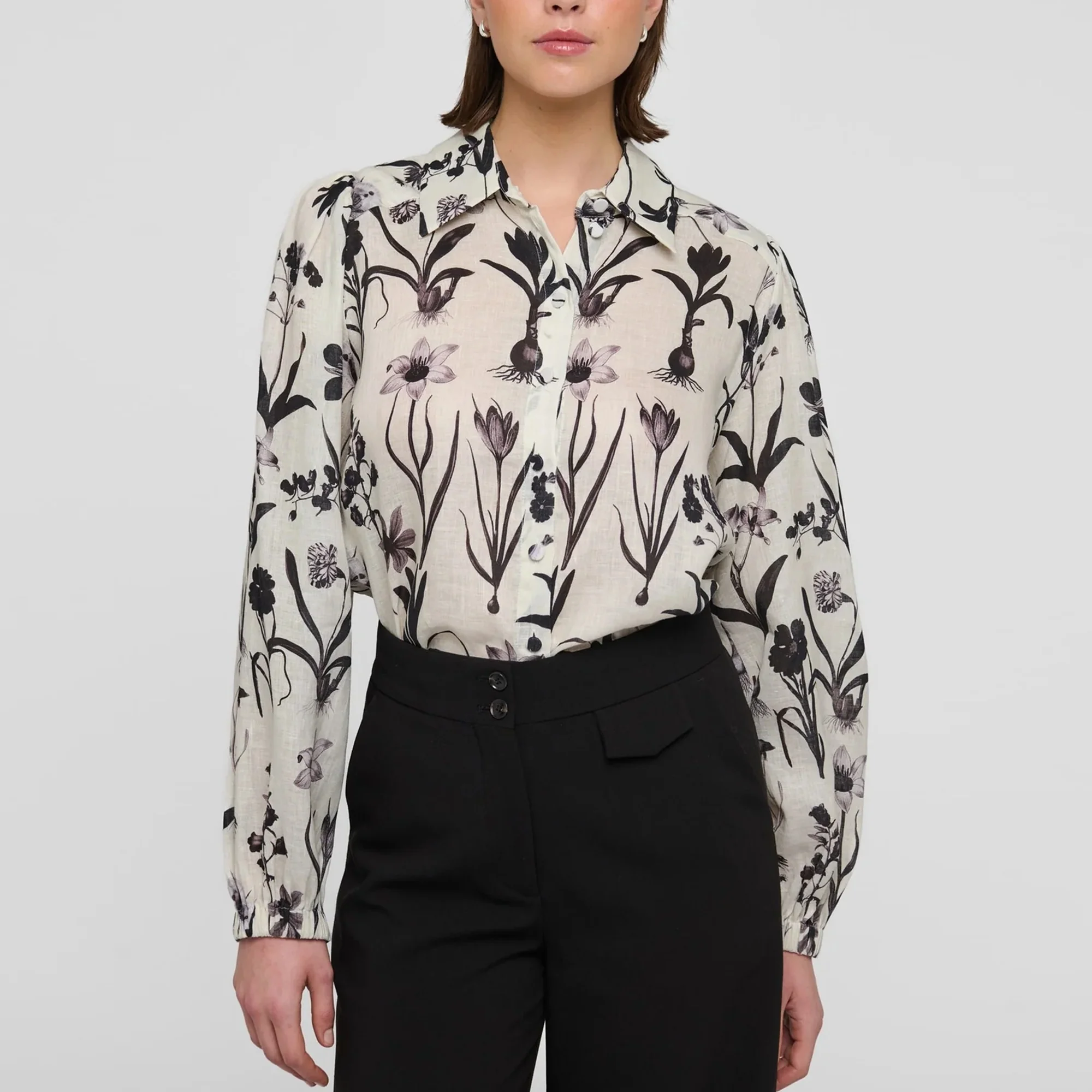 DEA KUDIBAL SiomaDEA NS Shirt with Balloon Sleeves in Flower Seeds - Image 2