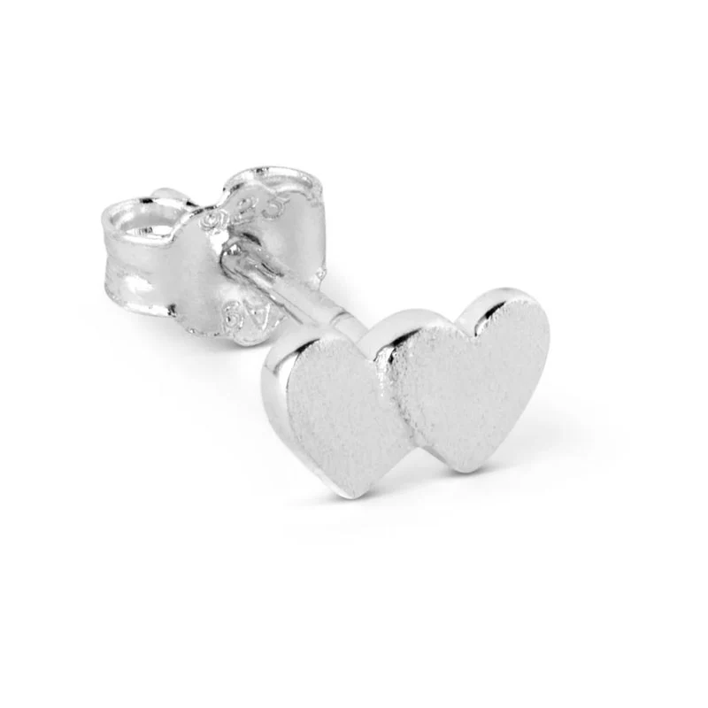 LULU COPENHAGEN Domino Hearts 2 earring 1 pcs in Silver - Image 2