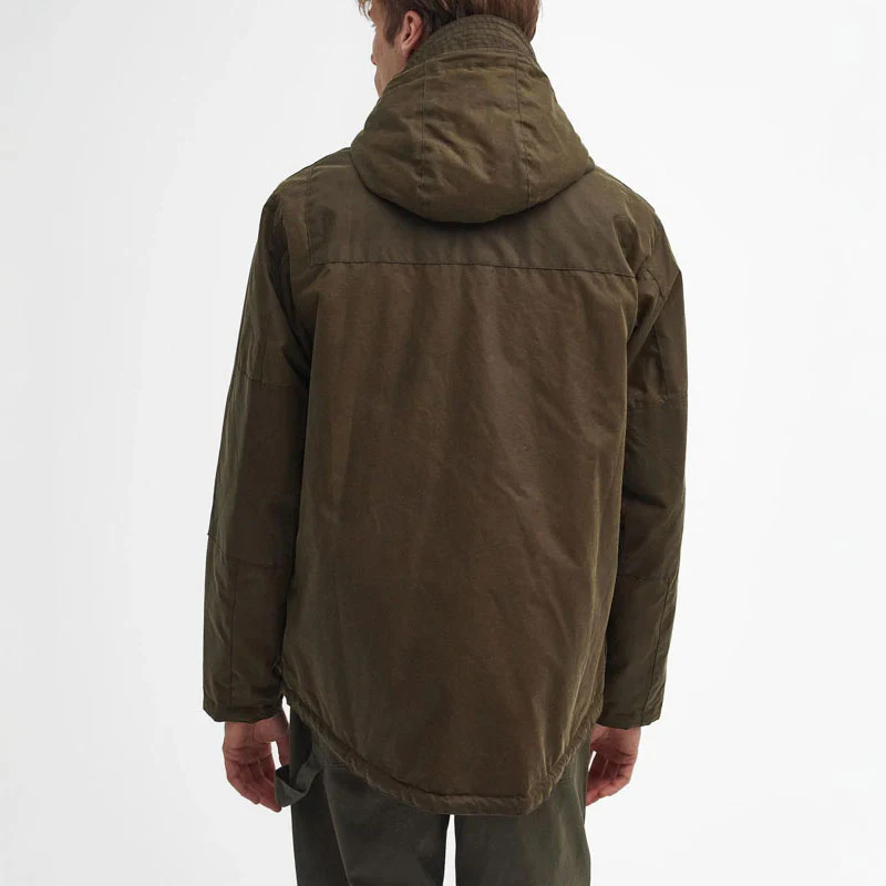 BARBOUR Durham Re-engineered Wax Jacket in Beech - Image 10