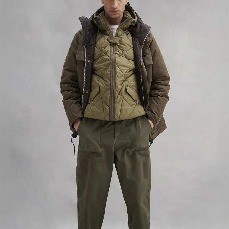 BARBOUR Durham Re-engineered Wax Jacket in Beech - Image 7