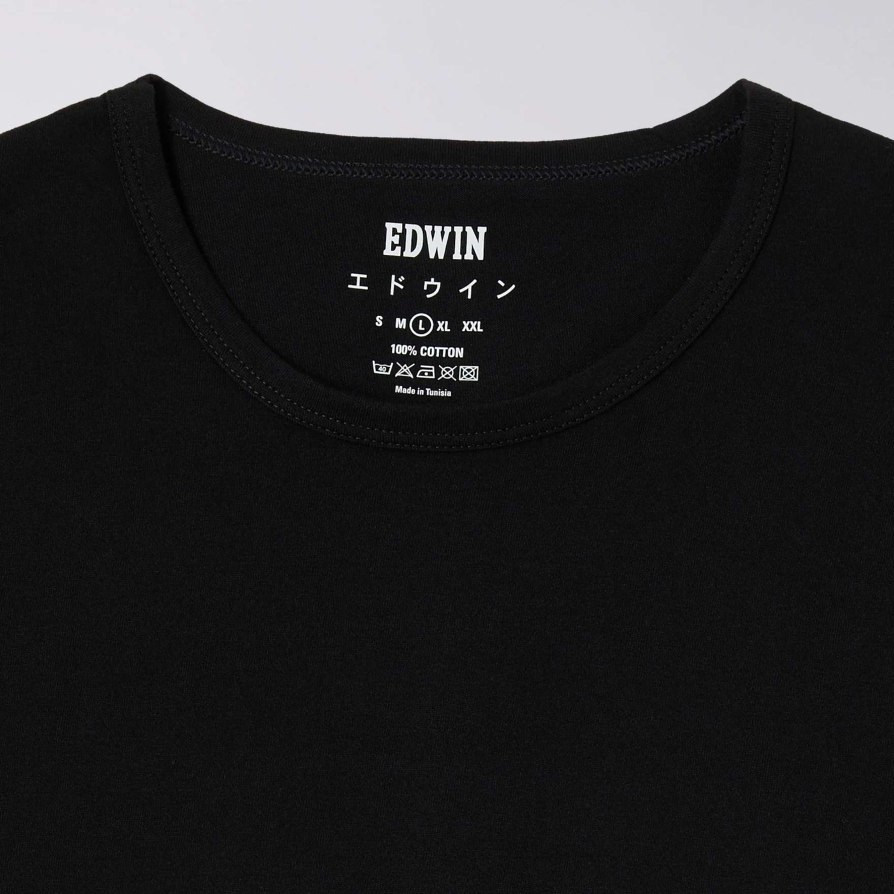 EDWIN Double Pack Short Sleeve T-Shirt in Black - Image 3