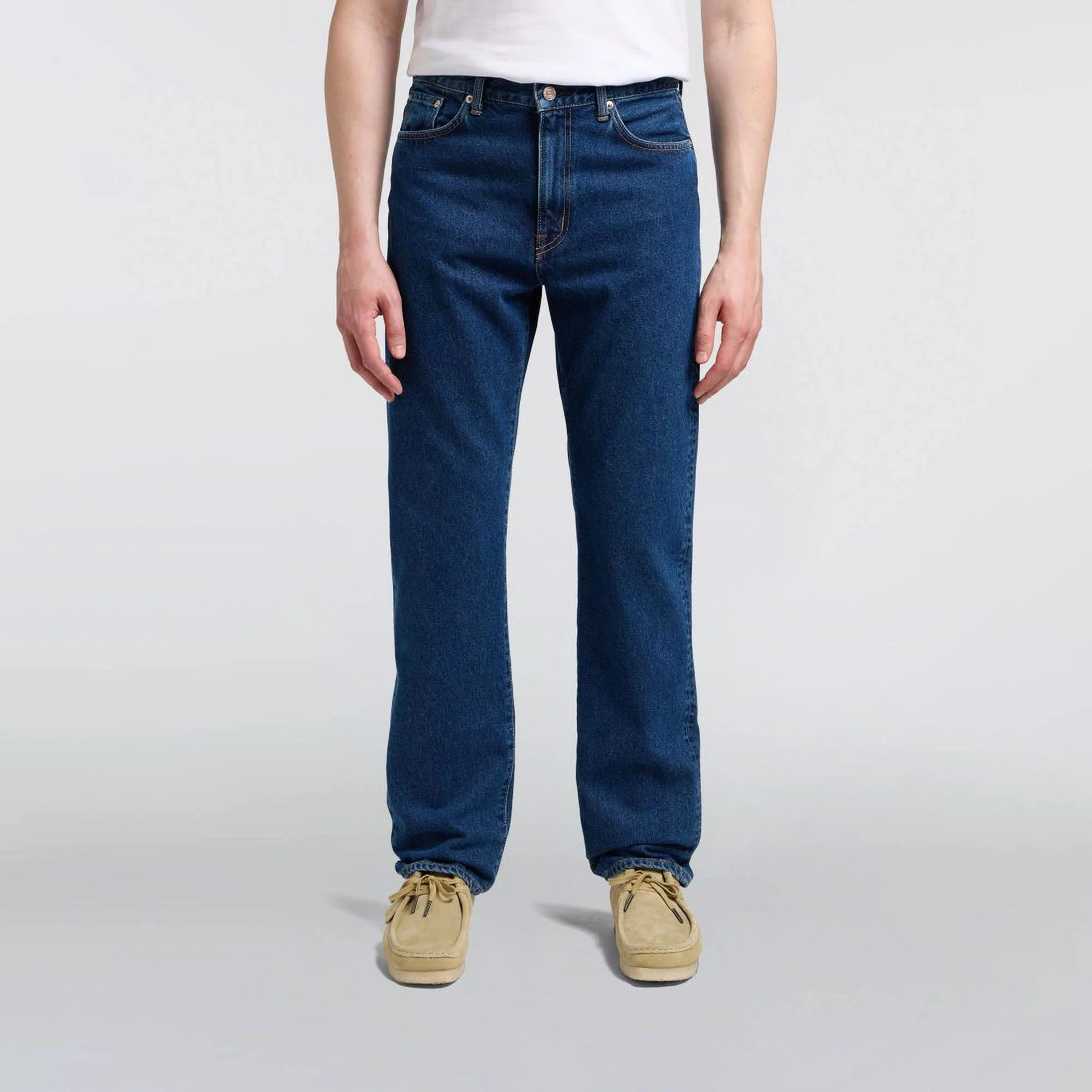 EDWIN Regular Straight Jeans in Mid Blue Used - Image 2