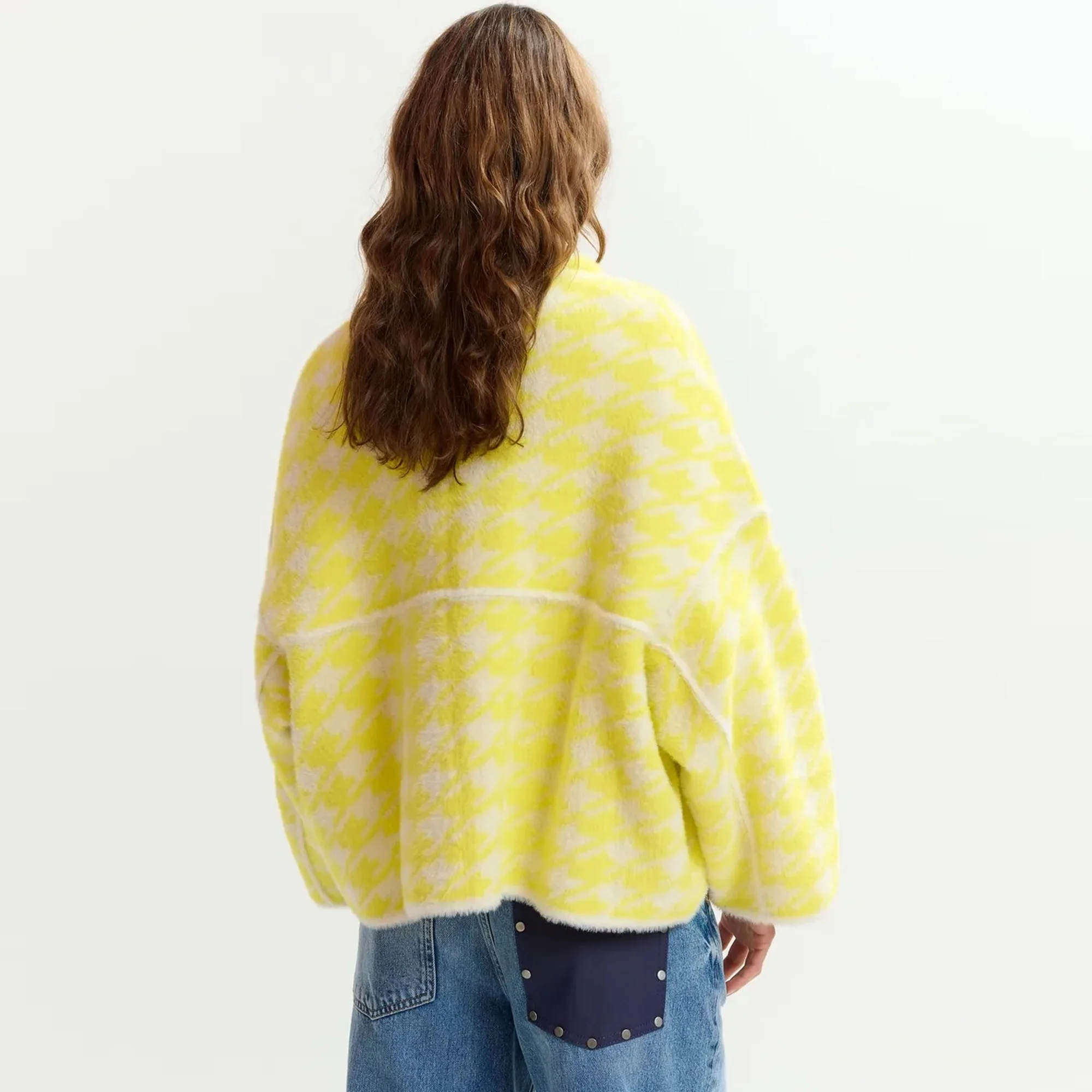 ESSENTIEL ANTWERP Joking Knit Jacket in Lemon/Squeeze - Image 7