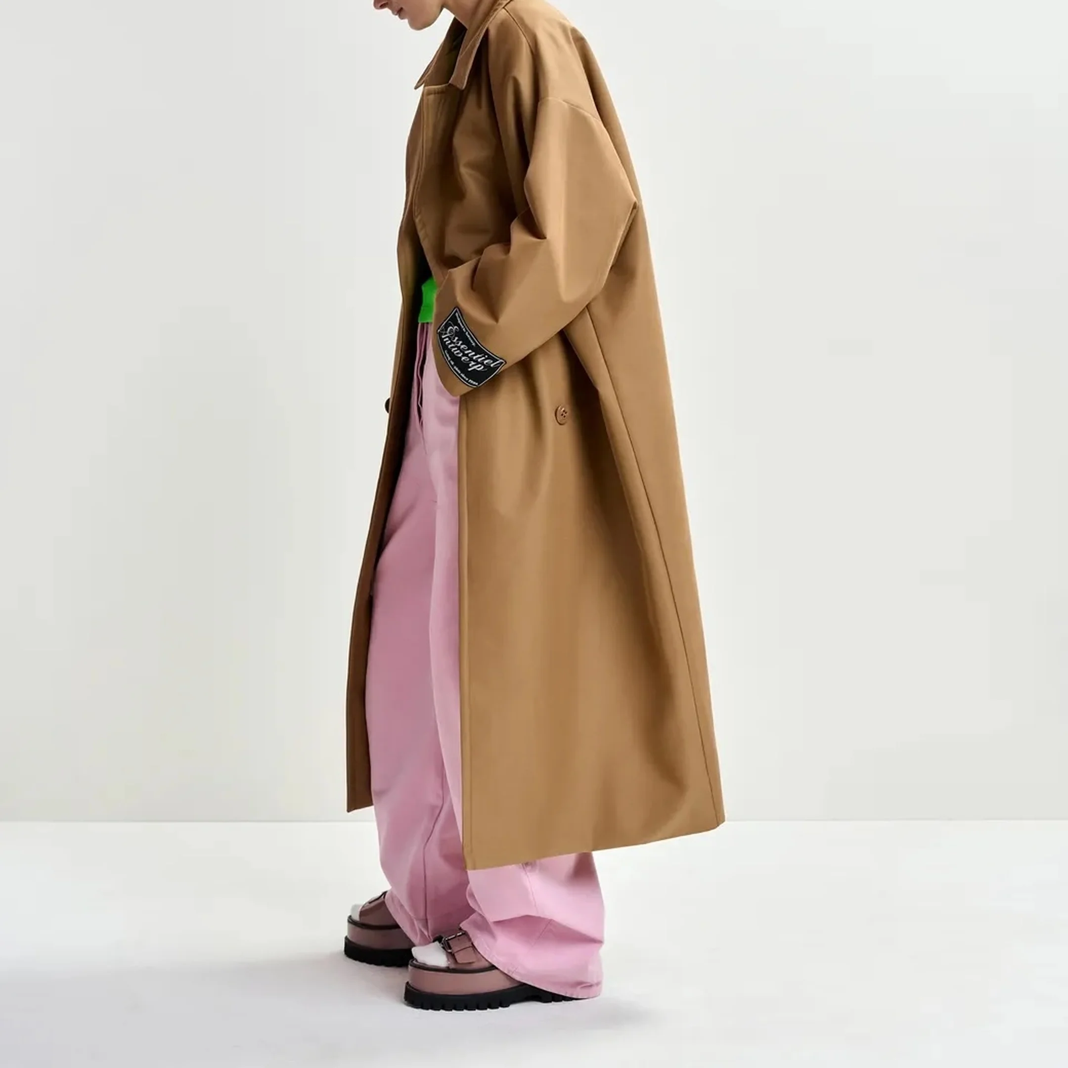 ESSENTIEL ANTWERP Josje Trench Coat in Raw/Sienna - Image 3