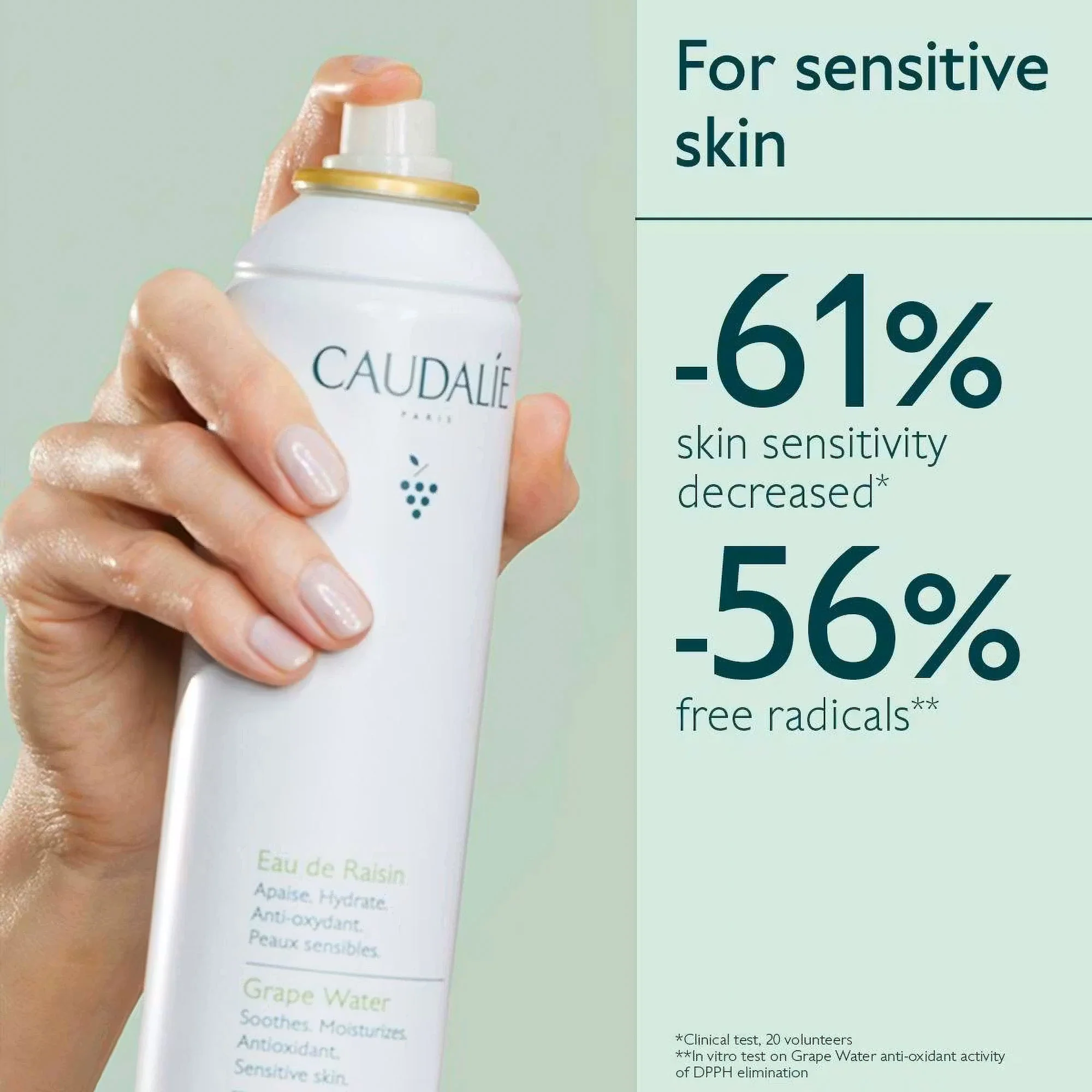CAUDALIE Grape Water Hydrating Face Mist 75ml - Image 4
