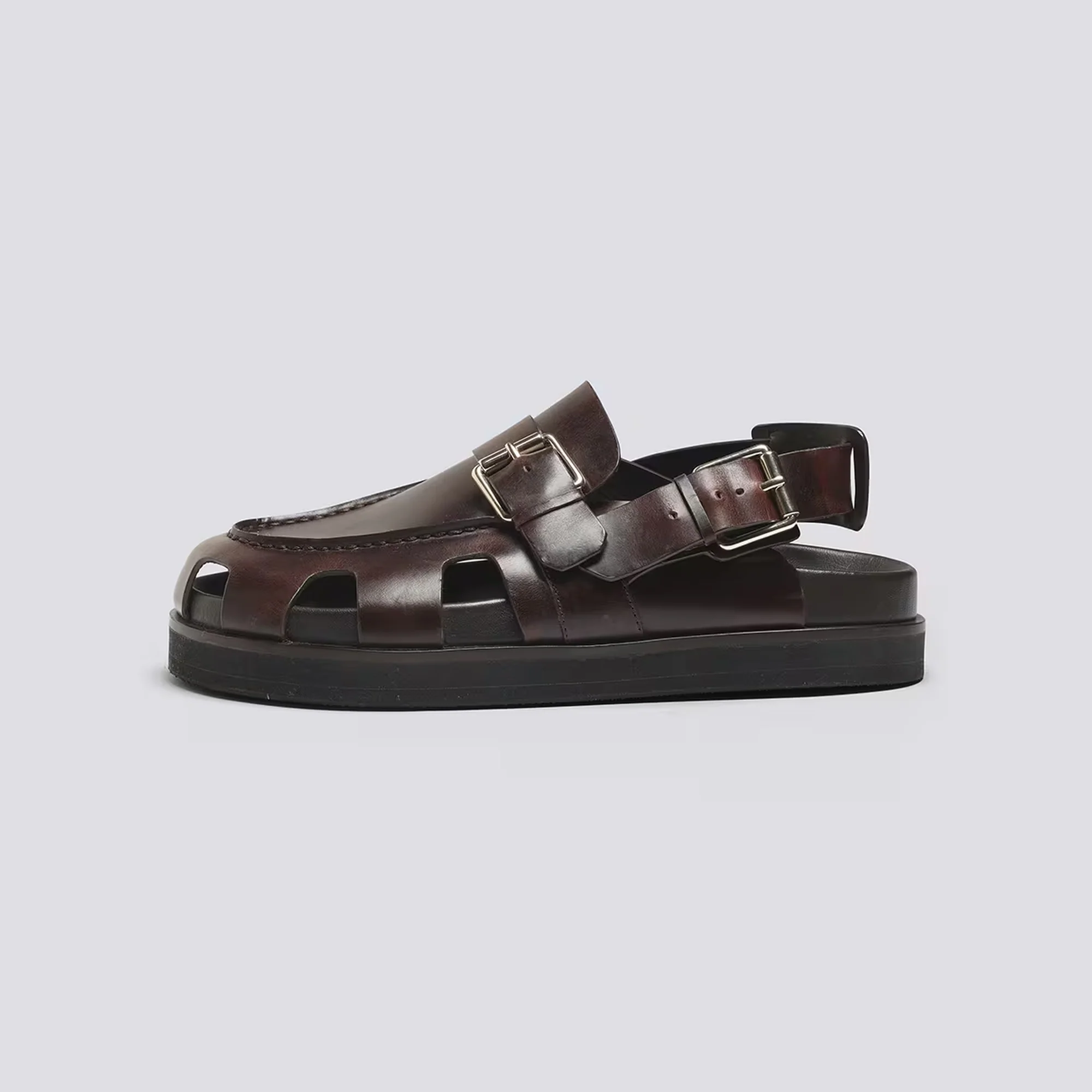 GRENSON Dorrit Pull Up Clogs in Brown