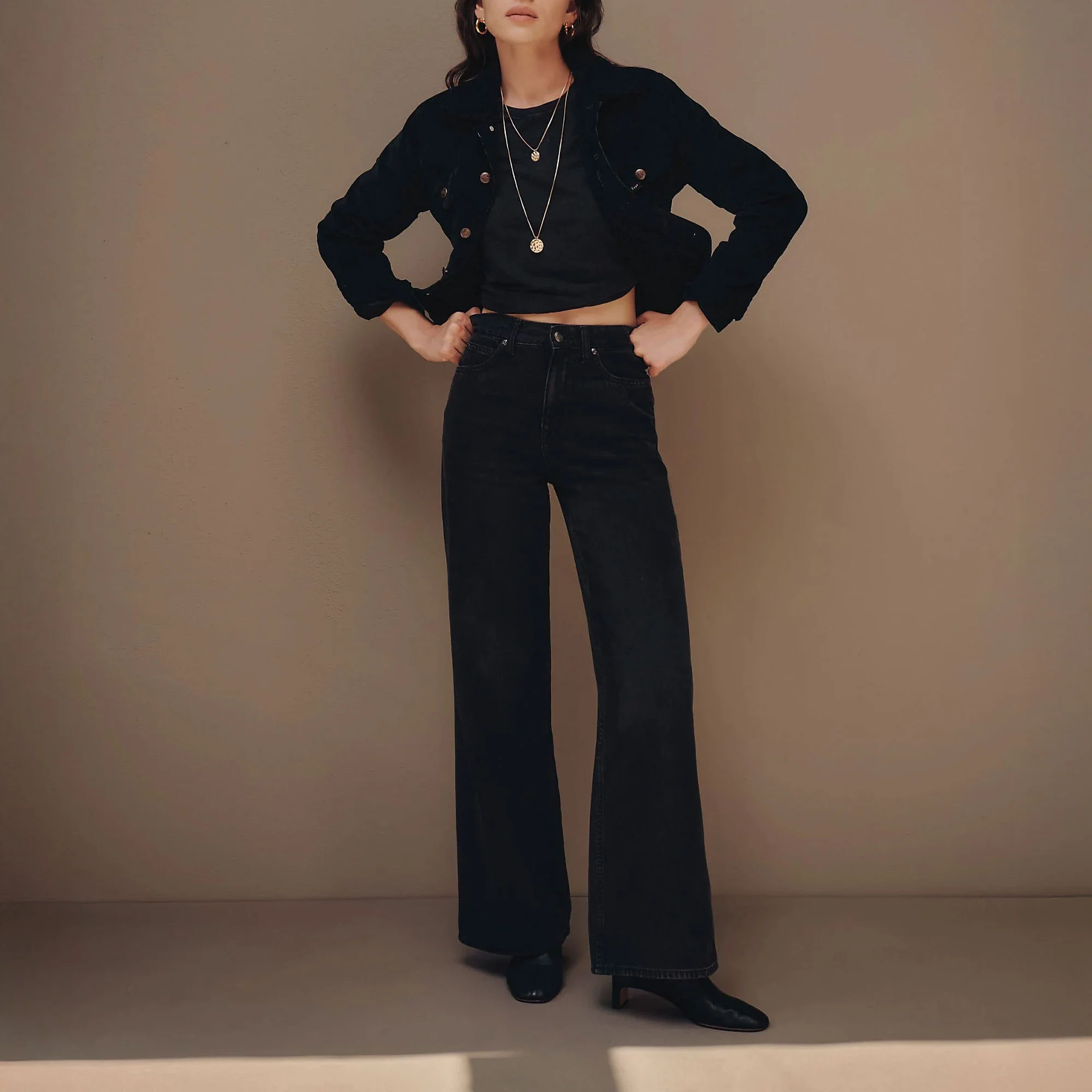 LEE Stella Wide Leg Jeans in Dark Memory - Image 5