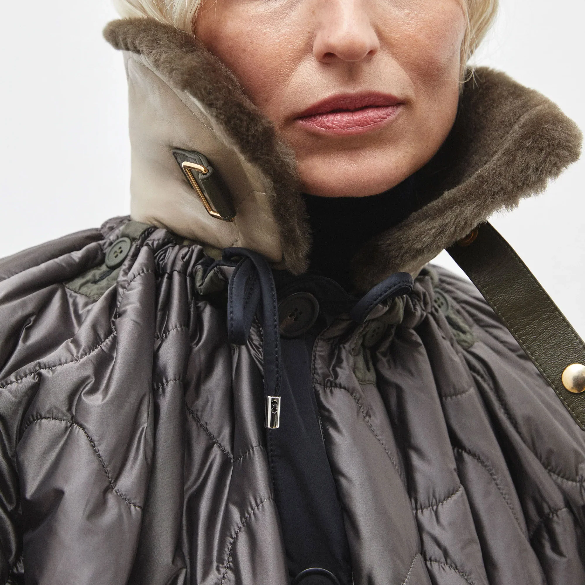 MARFA STANCE Aviator Collar in Dark Stone/Olive - Image 7