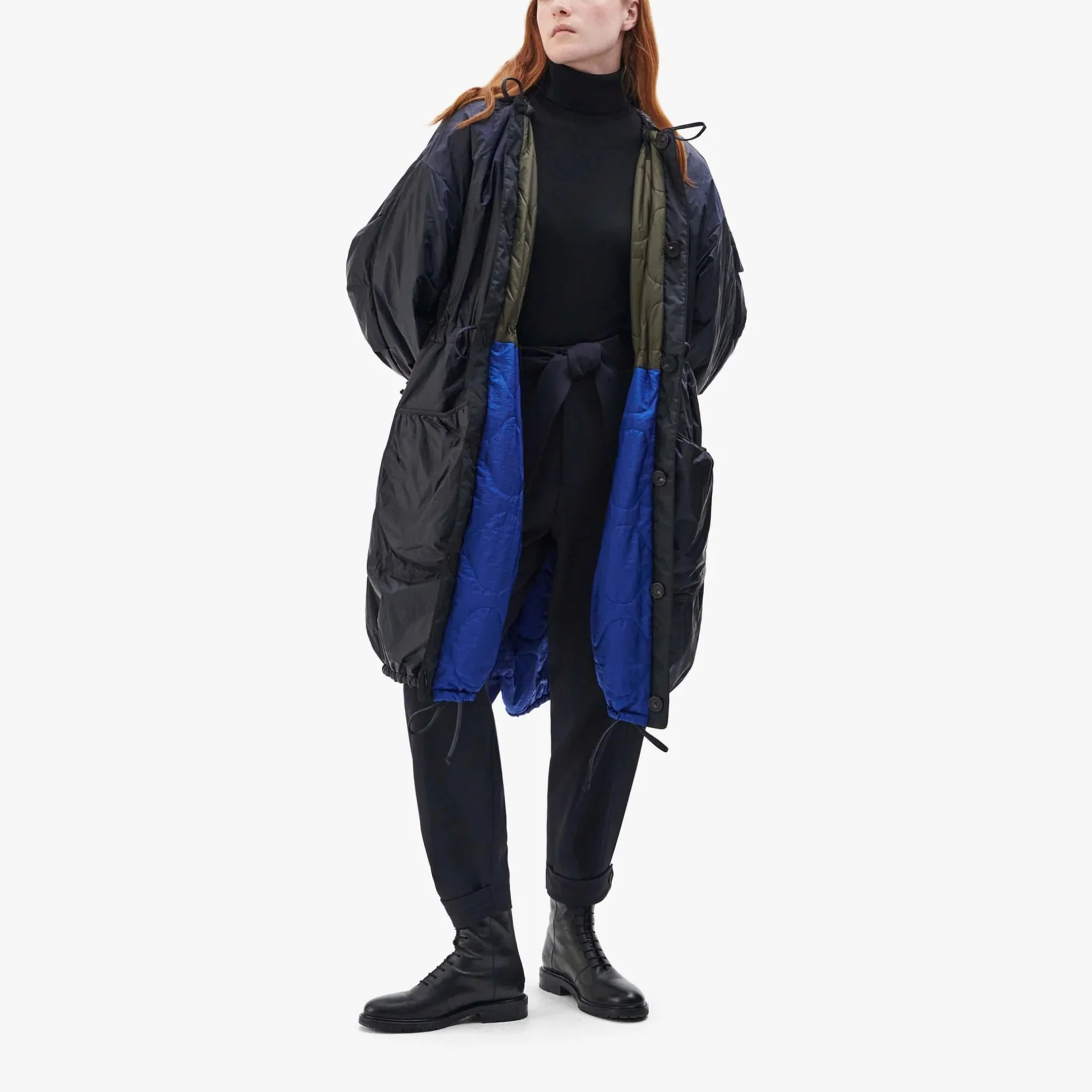 MARFA STANCE Parachute Parka in Midnight/Olive/Cobalt - Image 6