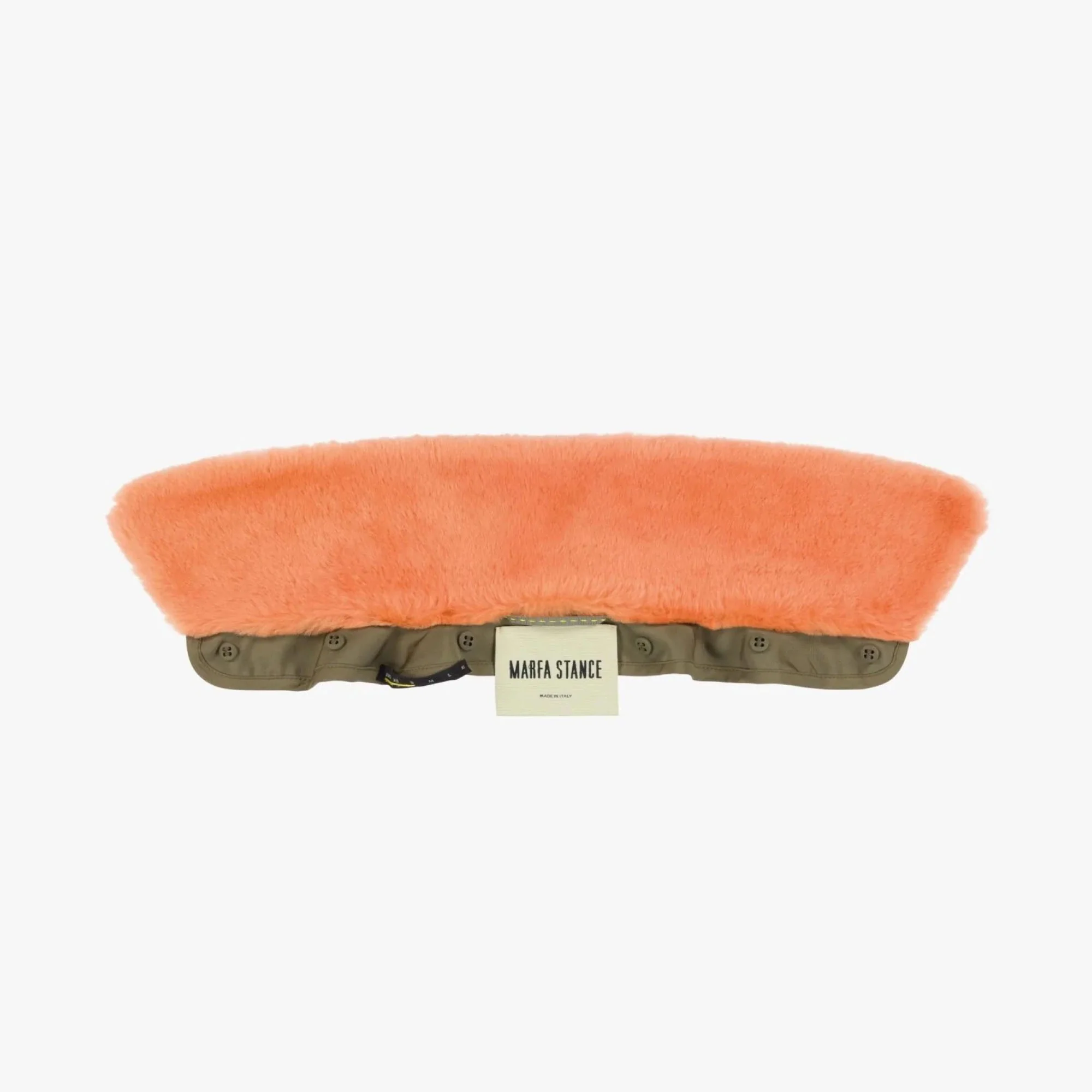 MARFA STANCE Shearling Collar in Bright Orange - Image 3