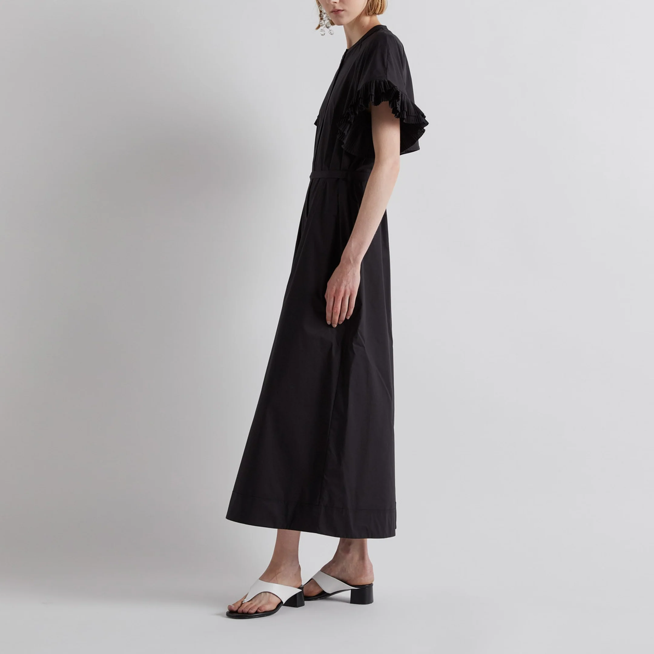 MEI MEIJ Frill Sleeve Jumpsuit in Black - Image 2