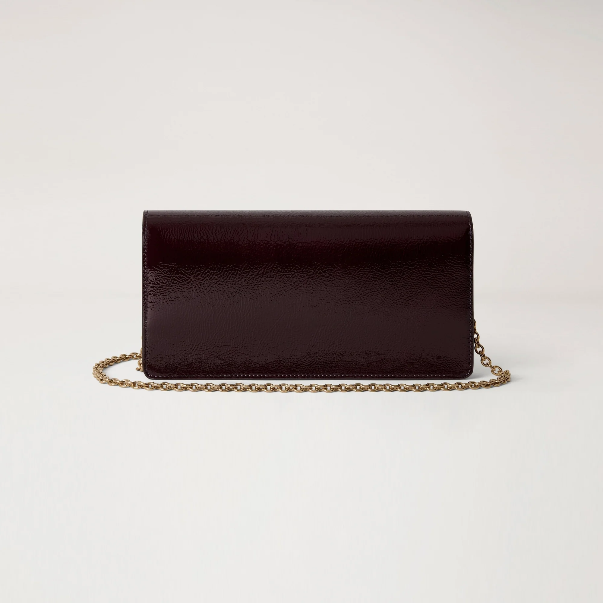 MULBERRY Darley Clutch Wallet on Chain in Deep Aubergine - Image 3