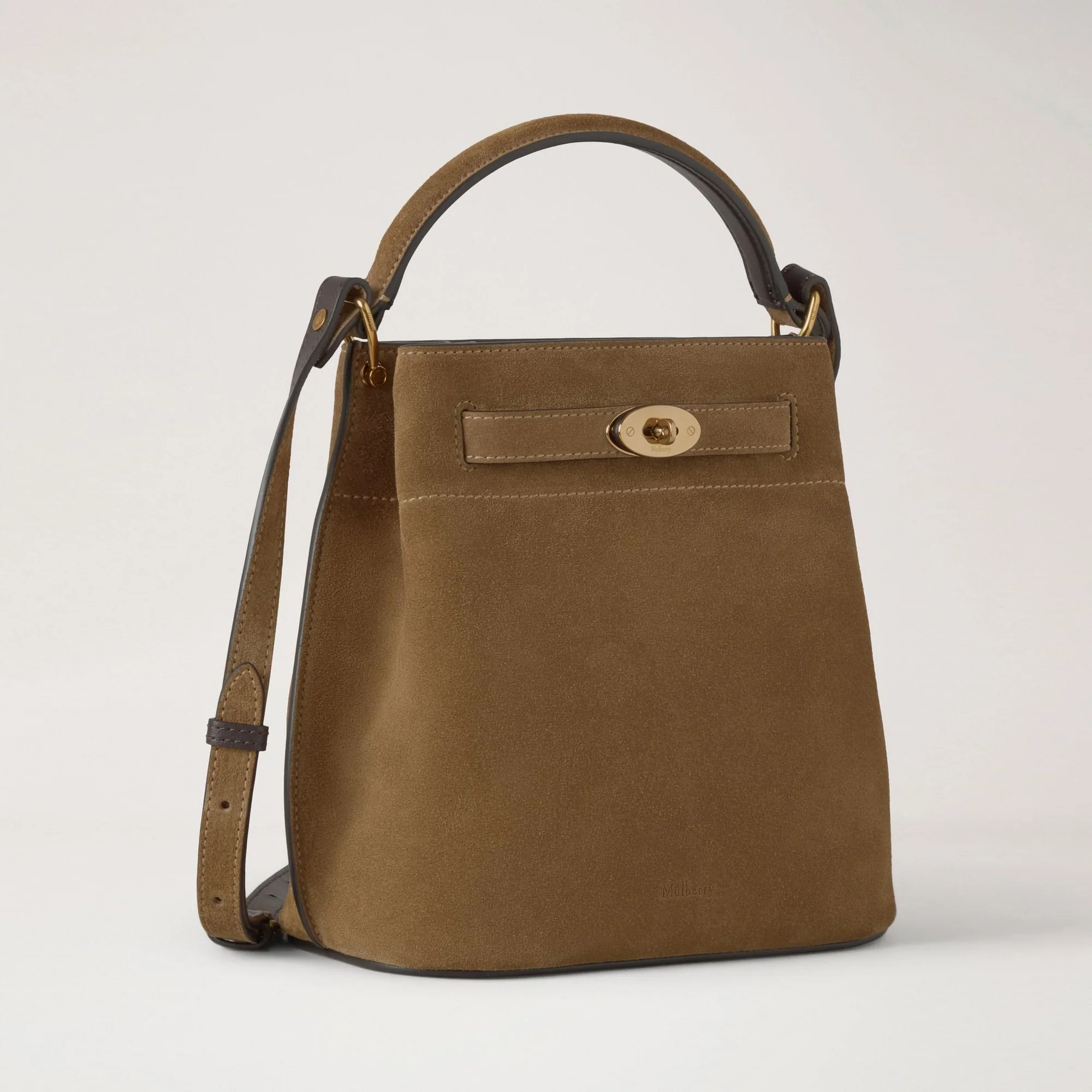 MULBERRY Islington Bucket Suede Handbag in Salcombe Sand - Image 3