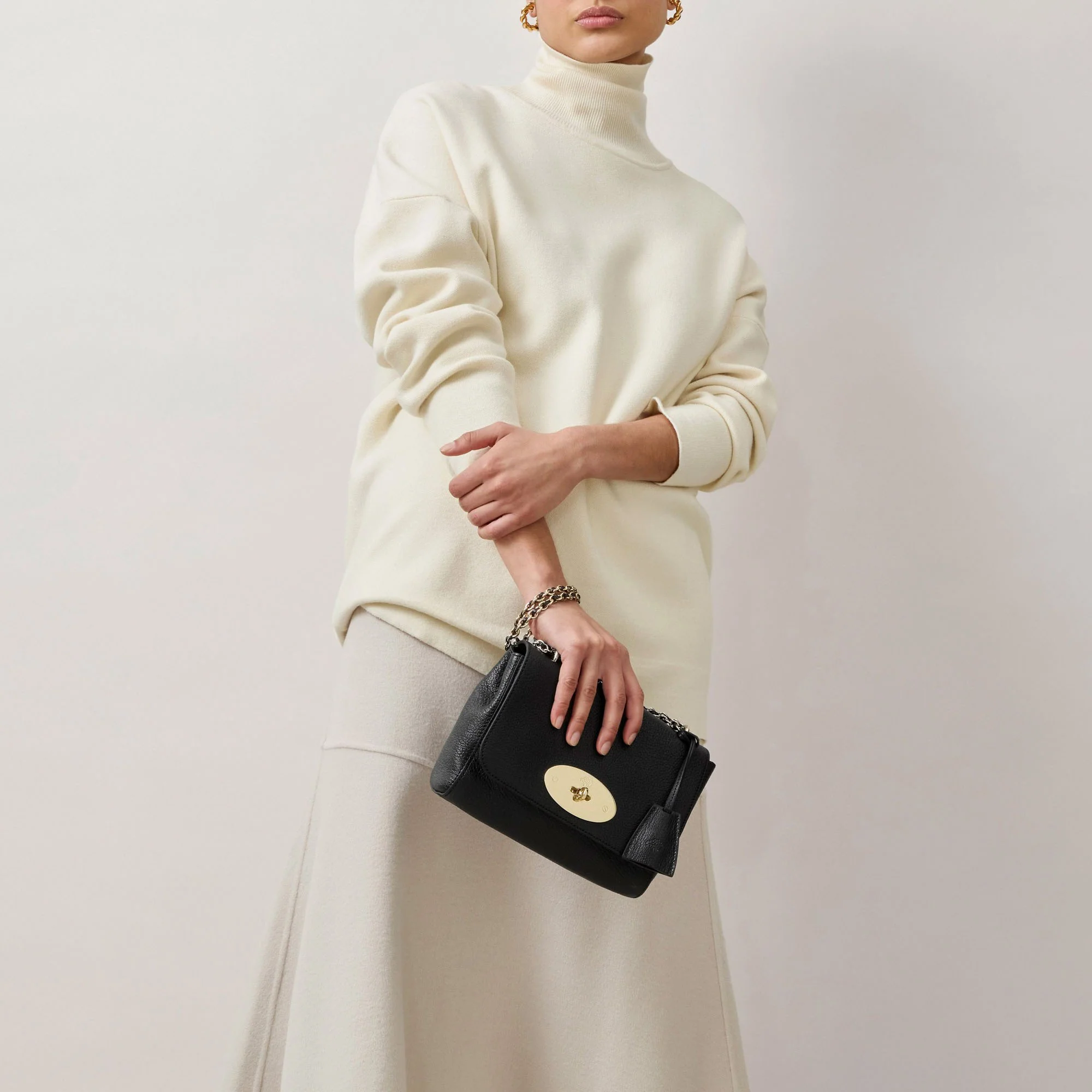 MULBERRY Lily Bag in Black/Gold Glossy Goat - Image 2
