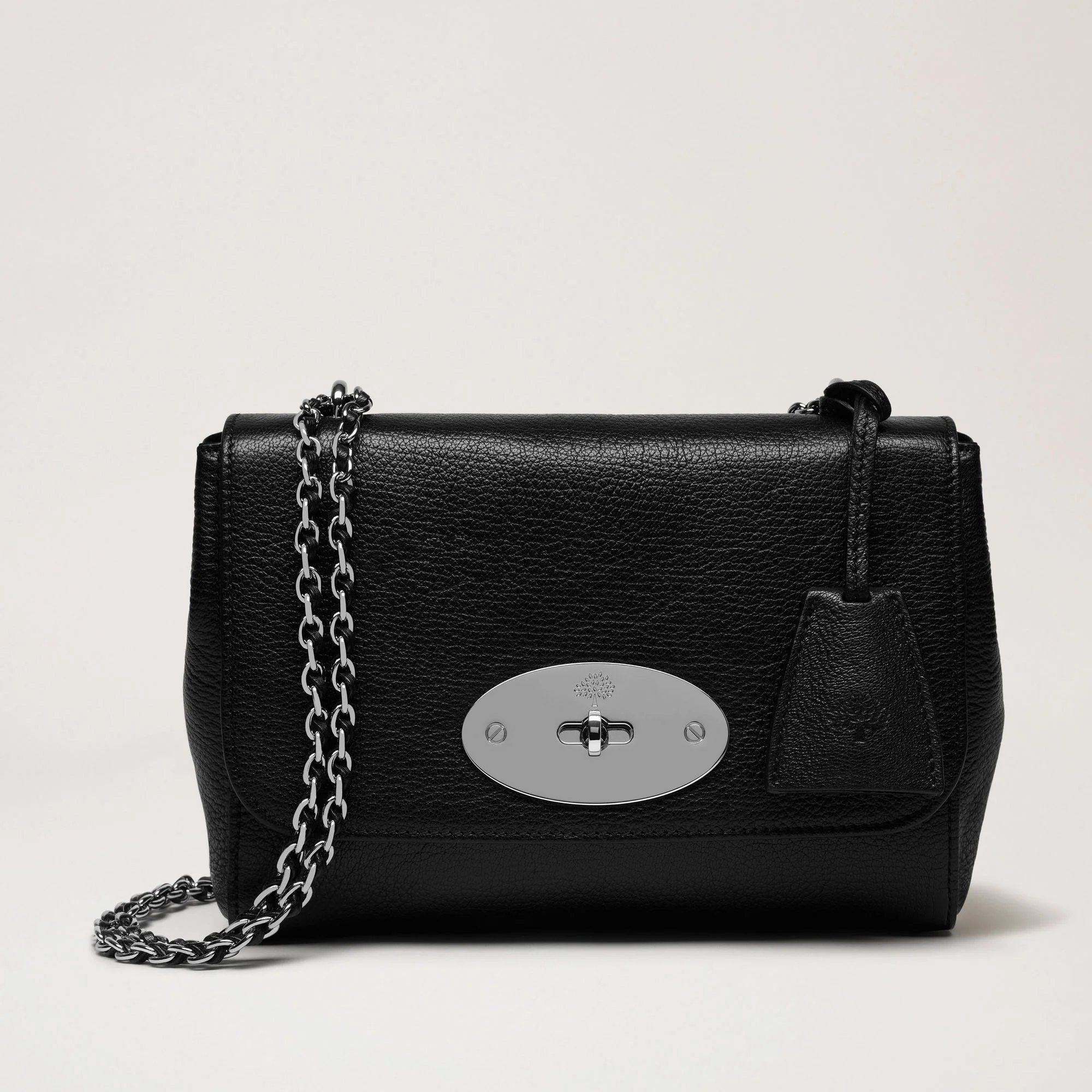 MULBERRY Lily Bag in Black/Silver Glossy Goat