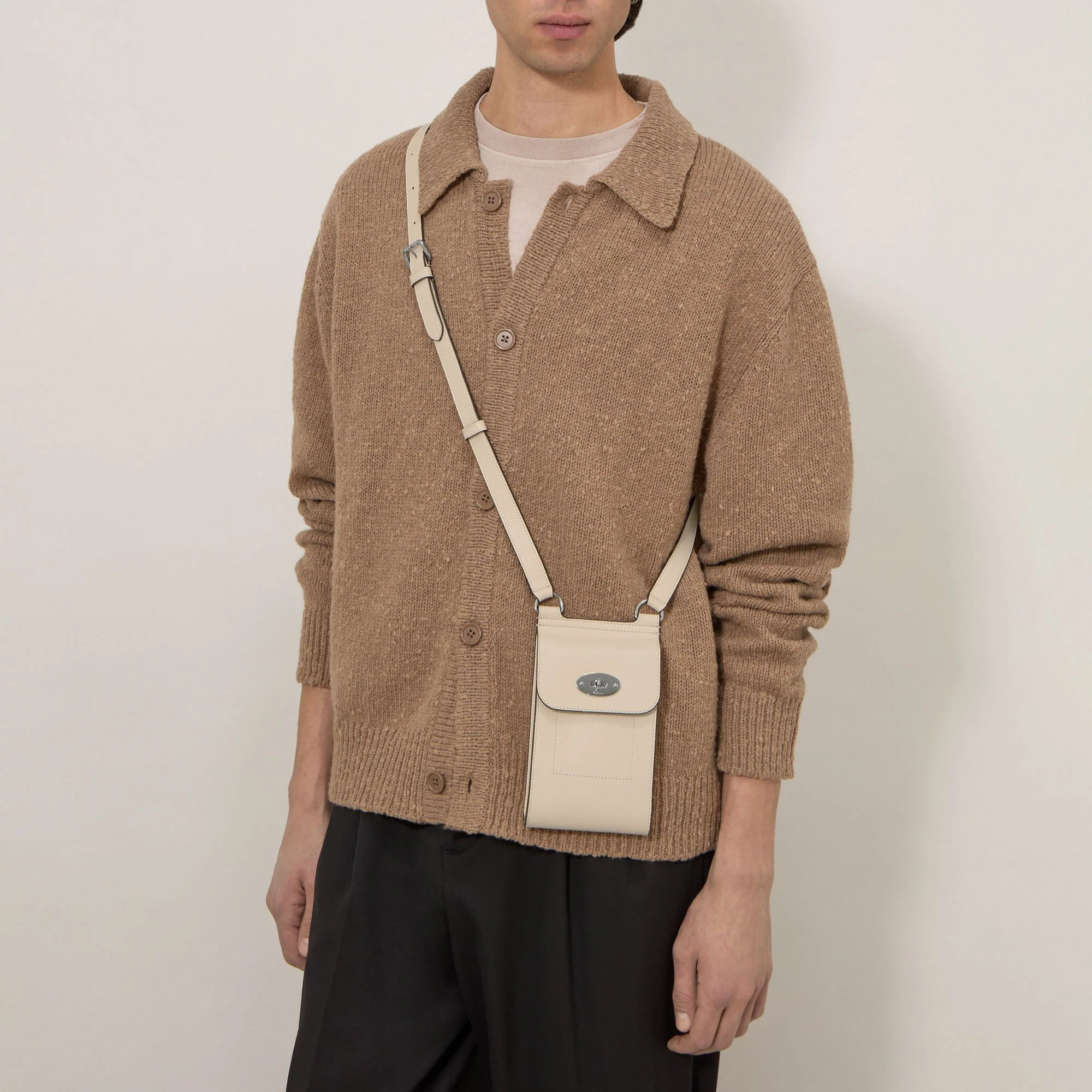 MULBERRY Mini Antony Pouch in Eggshell SCG - Image 2