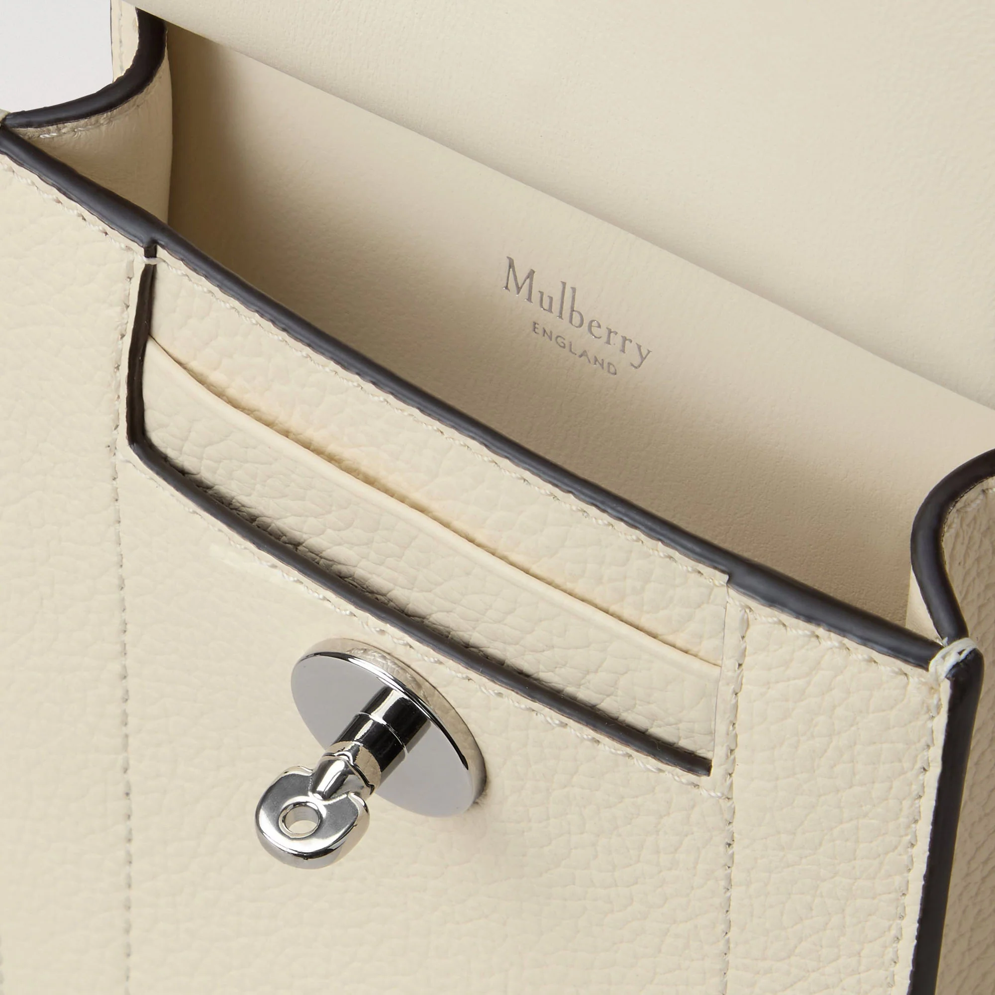 MULBERRY Mini Antony Pouch in Eggshell SCG - Image 4