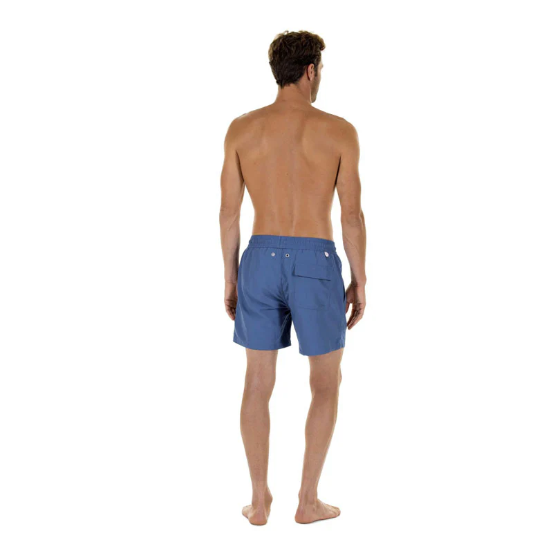 PINK HOUSE MUSTIQUE Plain Swim Shorts in Regatta Blue - Image 5