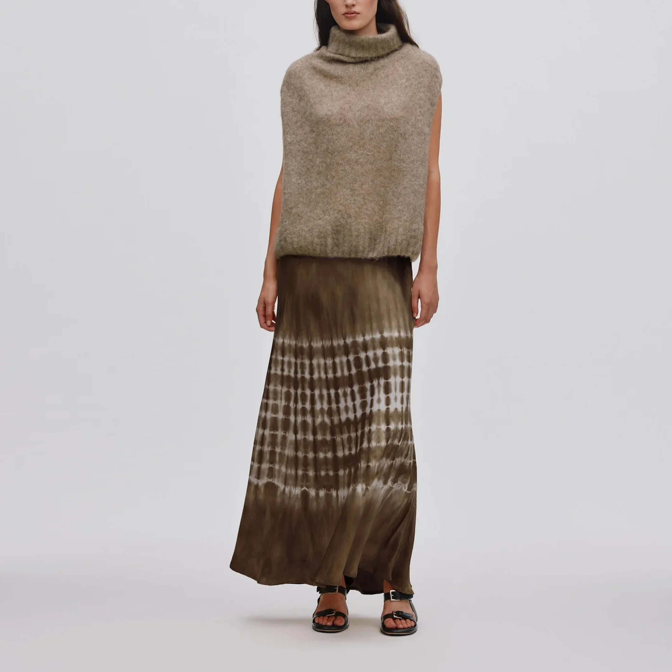 RABENS SALONER Aifa Halterneck Top in Mushroom - Image 8