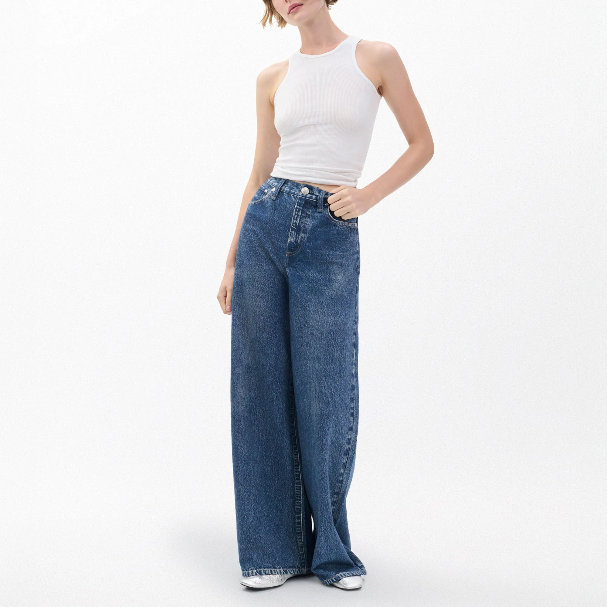 RAG & BONE Miramar Terry Sofie Pants in Almond - Image 3