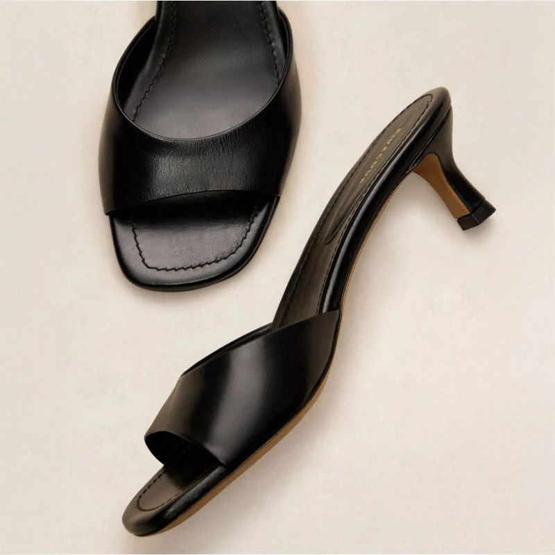 RIVECOUR Slingback 414 Patent Kitten Heel in Black - Image 4