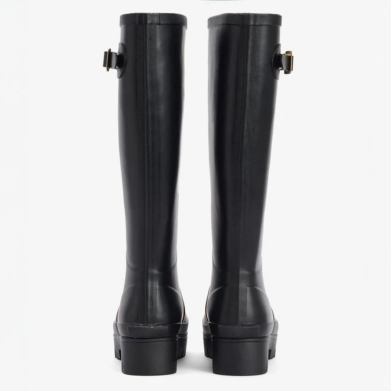 BARBOUR Snowdon Tall Welly Boots in Black - Image 4