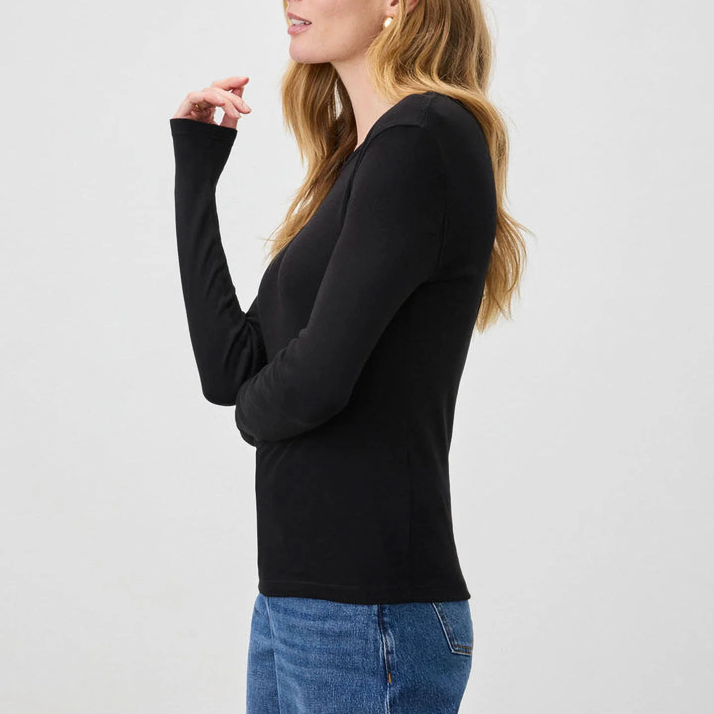 SPLENDID Classic LS Crew in Black - Image 7
