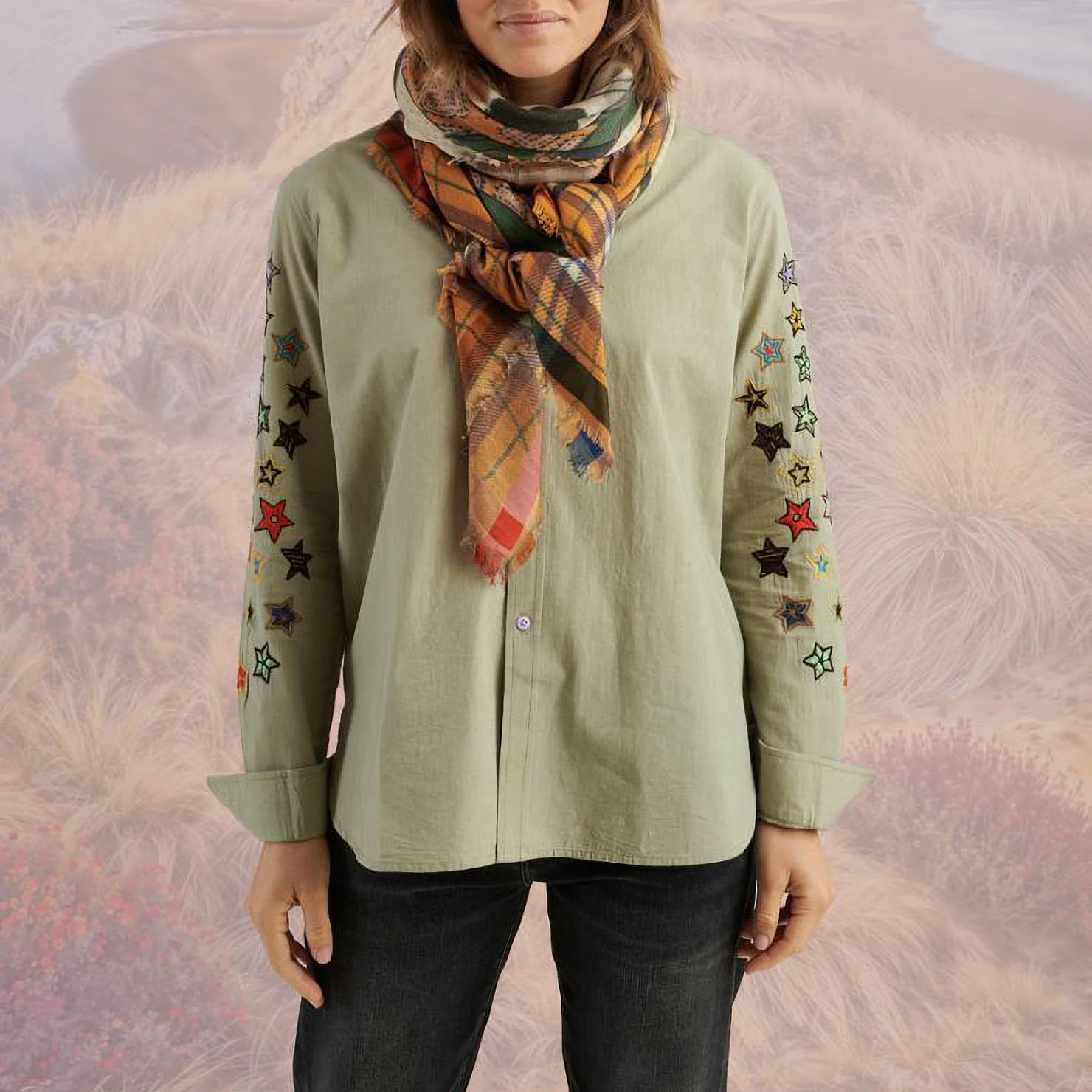 STORIATIPIC Maggie Scarf in Green - Image 2
