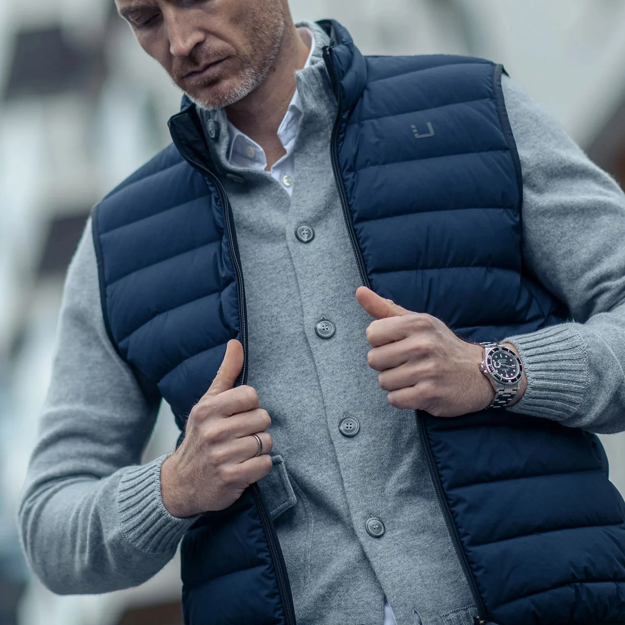 UBR Sonic Jacket in Navy - Image 4
