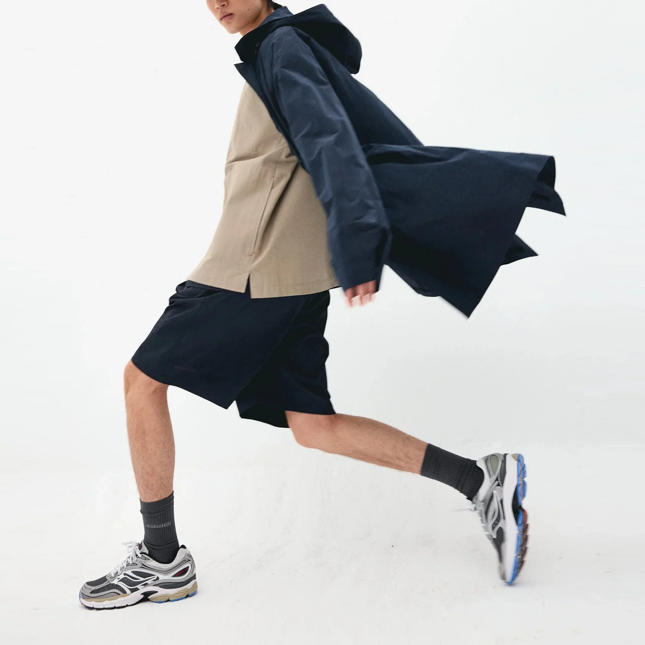 UNFEIGNED Light Technical Parka in Dark Navy - Image 2