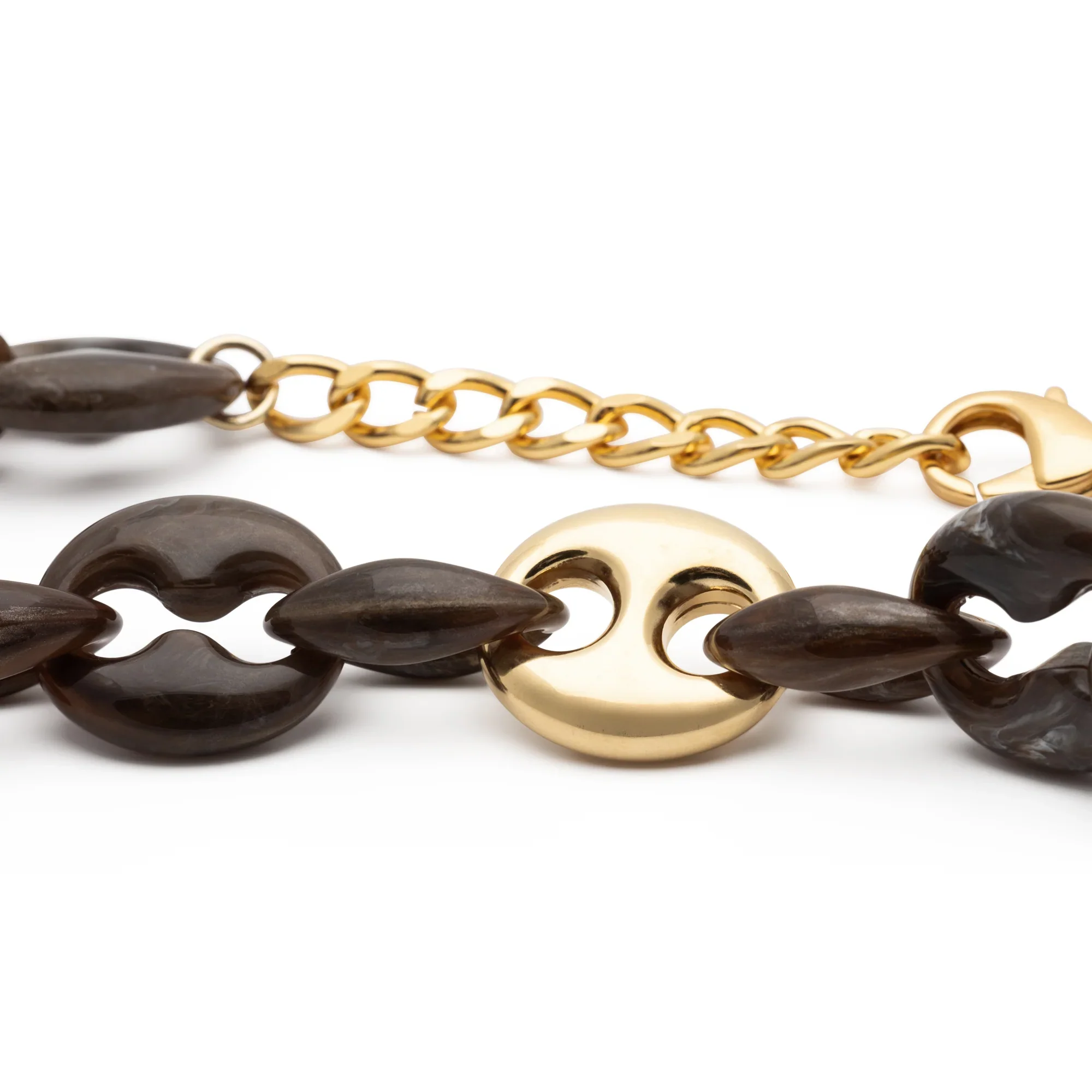 VANESSA BARONI Small Turtle Necklace in Dark Brown Marble - Image 3