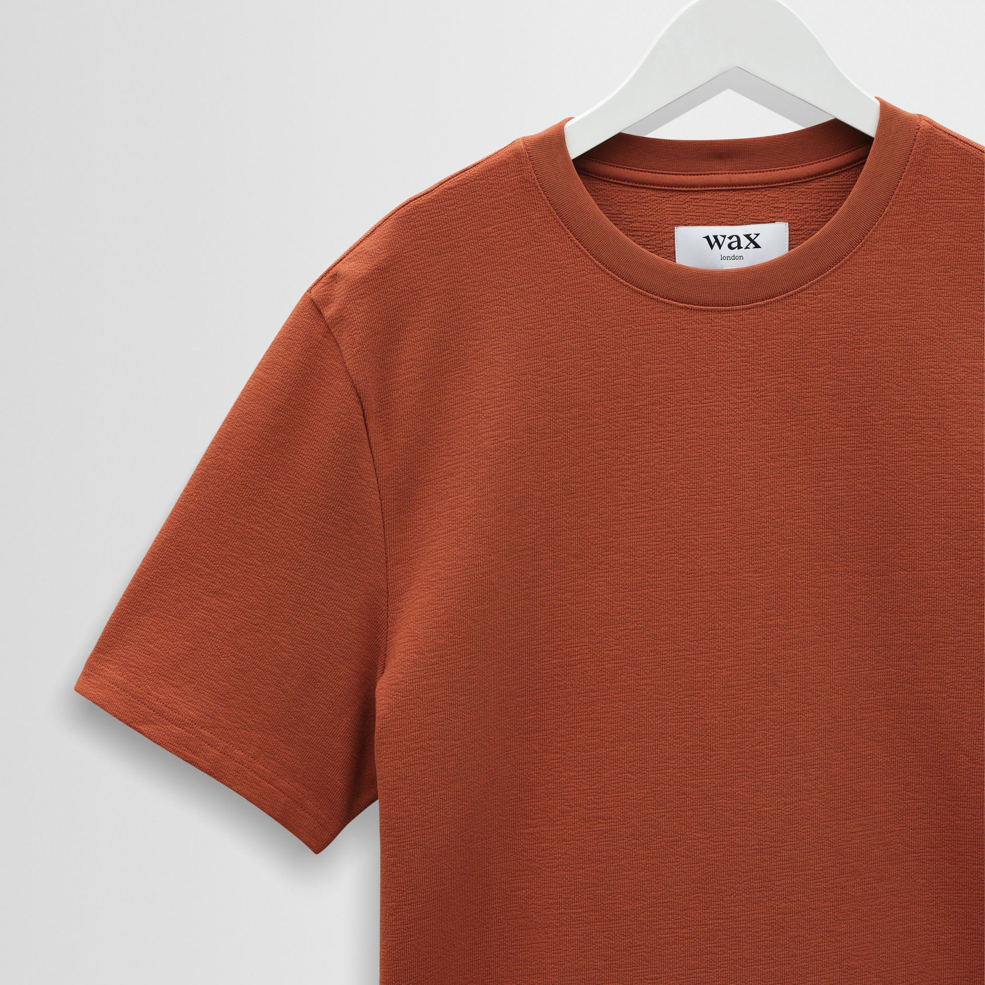 WAX LONDON Dean Short Sleeve T-shirt  in Rust - Image 3