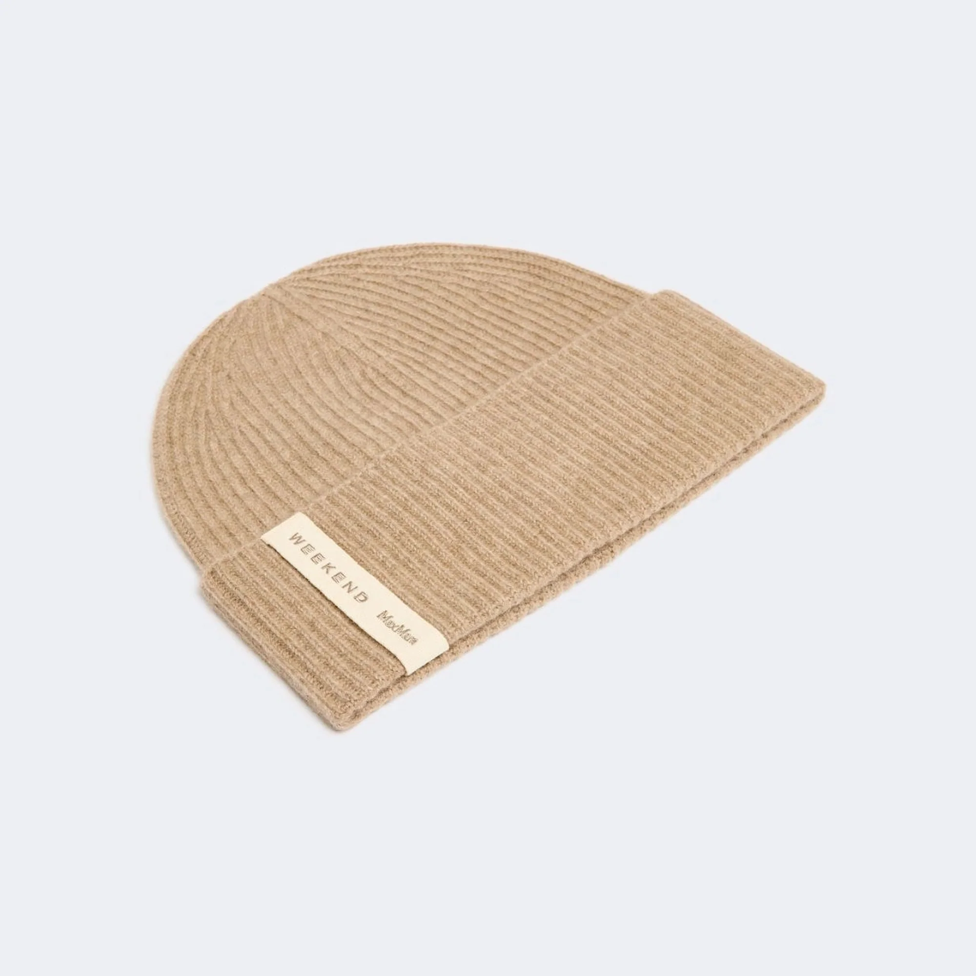 WEEKEND MAX MARA WKAvolonta Cashmere Beanie Hat in Beige - Image 2
